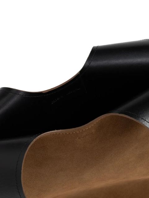 Coperni large Double Heart leather tote bag - Brown