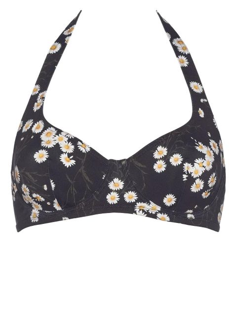 ERES Passionnel floral-print bikini top - Black
