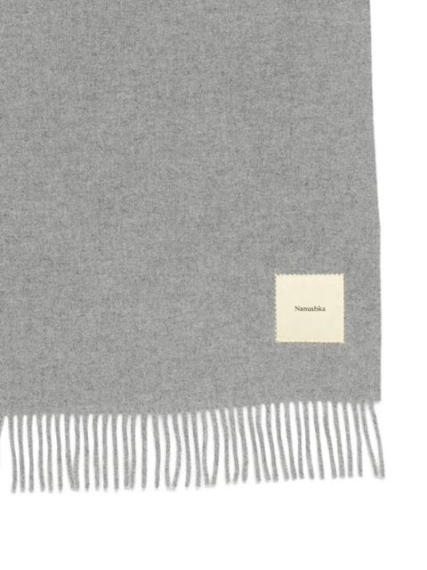 Nanushka Keaton fringed scarf - Blue - zdjęcie produktu nr 2