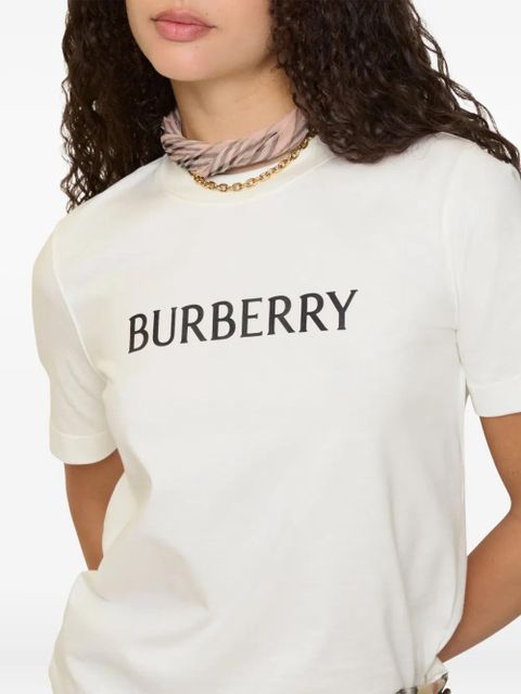 Burberry logo cotton T-shirt - White