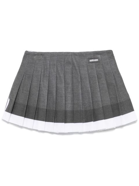 Miu Miu knitted mini skirt - Grey - zdjęcie produktu nr 1