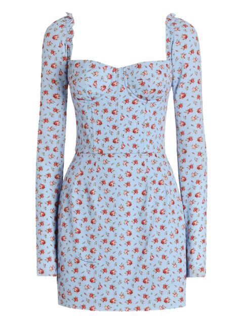 Dolce & Gabbana long-sleeve floral dress - Blue - zdjęcie produktu nr 1