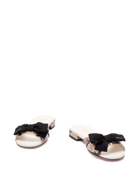 Prada bow sandals - Neutrals