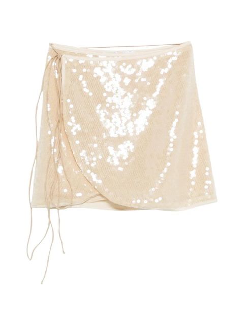 Oséree tie-detail mini skirt - Neutrals - zdjęcie produktu nr 1