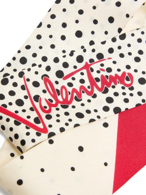 Valentino Garavani Little Stars starry silk bandeau scarf - Neutrals