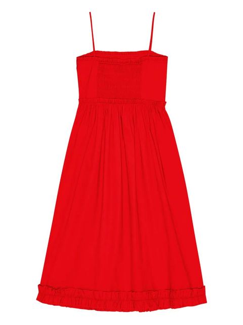 GANNI midi dress - Red