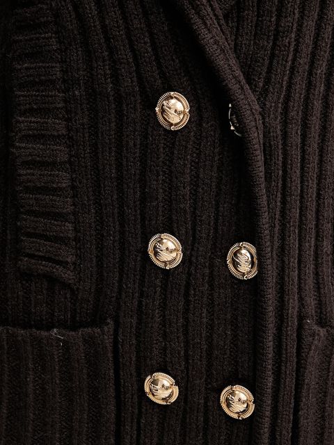 Silvian Heach kardigan z domieszką wełny DURMAZ damski kolor brązowy ciepły GPA25291GC