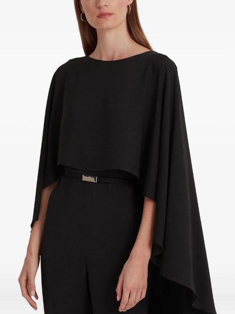 Lauren Ralph Lauren belted crew-neck jumpsuit - Black