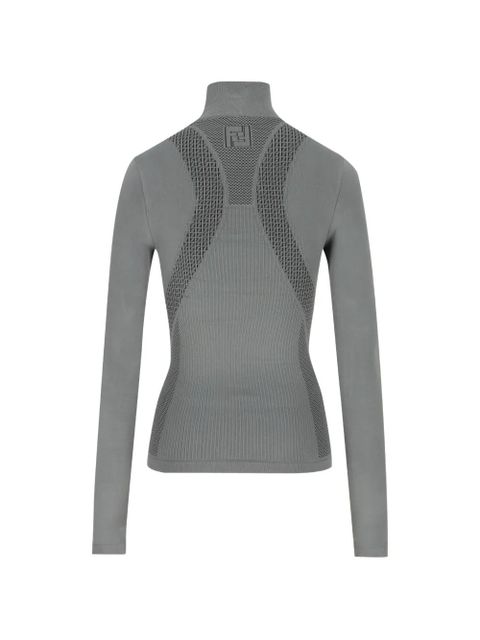 FENDI monogram turtleneck top - Grey - zdjęcie produktu nr 2