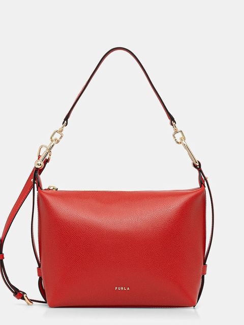 Furla torebka skórzana Tonie Mini Hobo kolor czerwony WE00877 A.0023 4484S - zdjęcie produktu nr 1