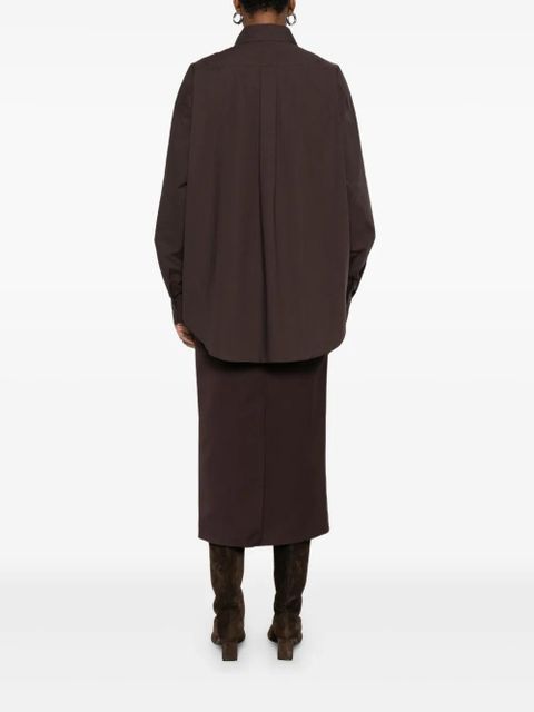 The Frankie Shop button-down chest-pocket shirt - Brown