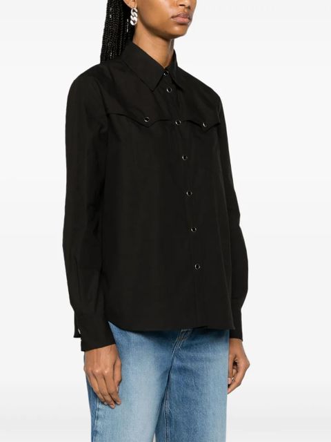 PINKO Western-stitched cotton shirt - Black - zdjęcie produktu nr 2
