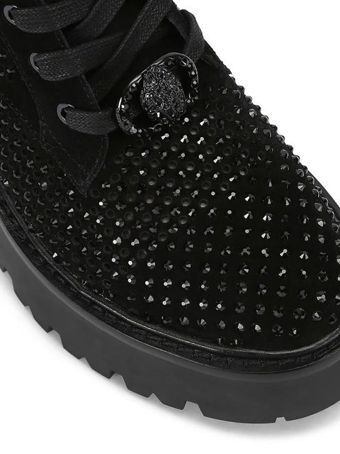 Kurt Geiger London workery zamszowe Chelsea Perf Boot Drench damskie kolor czarny na płaskim obcasie 4747900209 - zdjęcie produktu nr 2