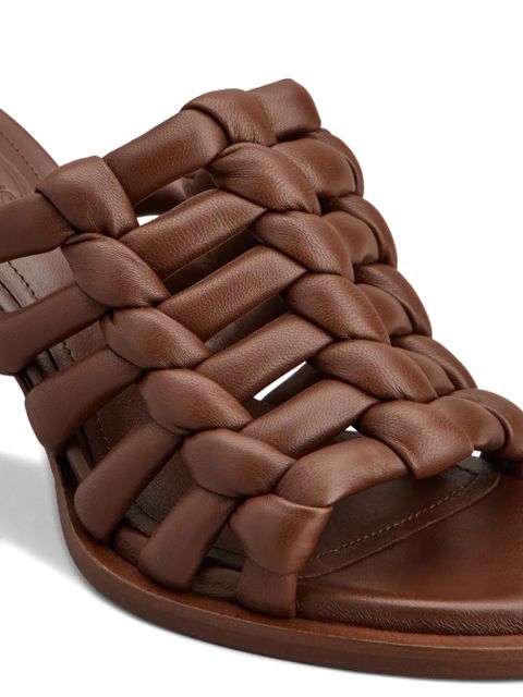 Tod's intreccio-design heeled sandals - Brown