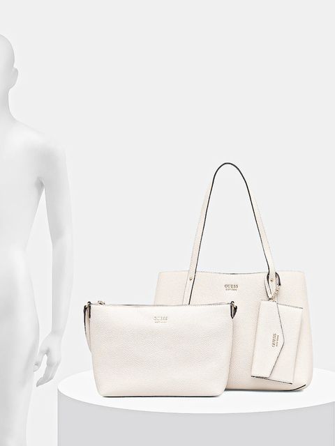 Guess torebka BRENTON kolor beżowy HWPG96 48230