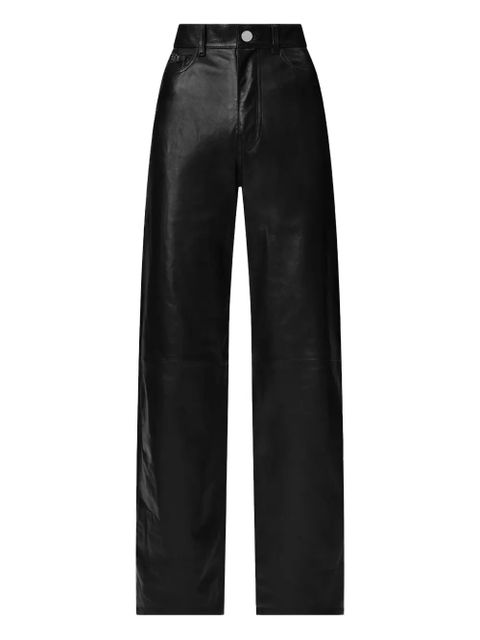 AMIRI leather straight-leg trousers - Black - zdjęcie produktu nr 1