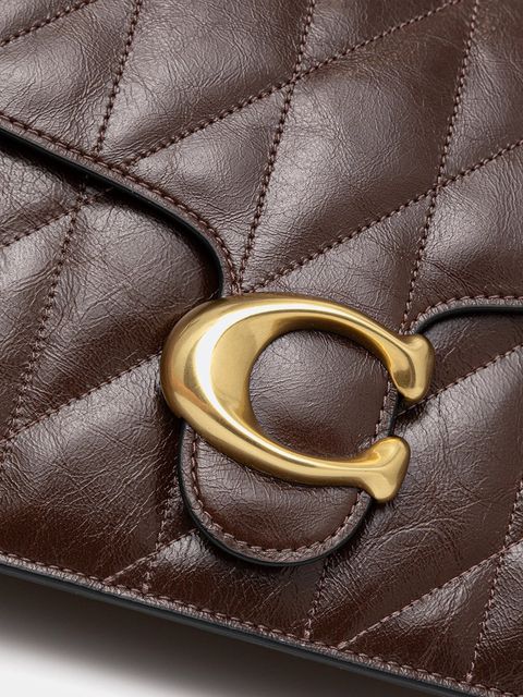 Coach torebka skórzana Chain Tabby Shoulder Bag With Quilting