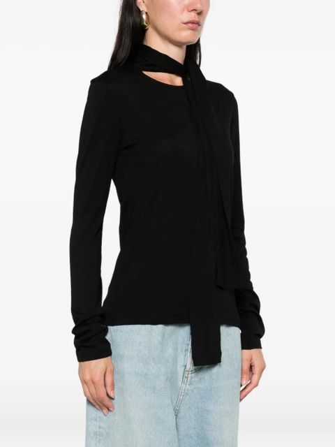 Róhe long-sleeved open-front cardigan - Black