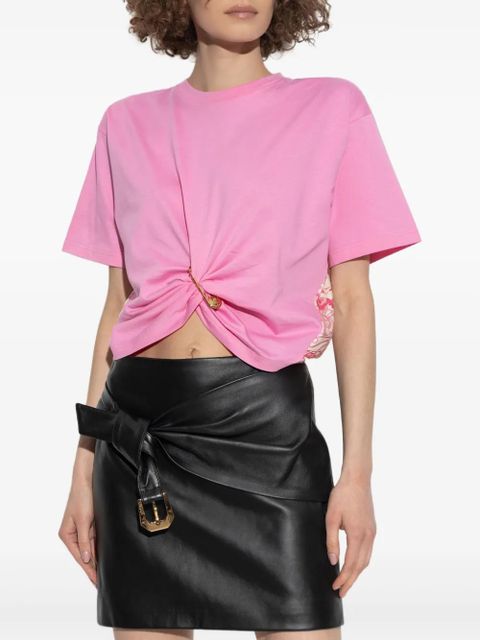Versace cotton gathered T-shirt - Pink - zdjęcie produktu nr 2