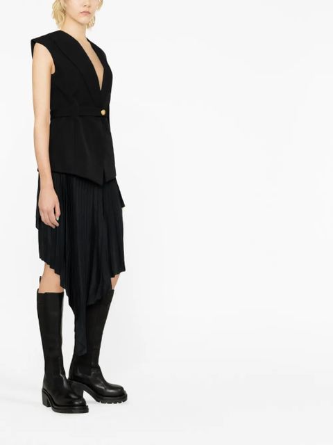 Balmain sleeveless single-breasted jacket - Black