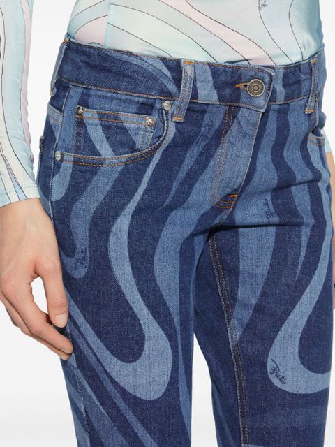 PUCCI Marmo-print jeans - Blue