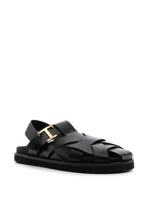 Tod's caged leather sandals - Black - zdjęcie produktu nr 2