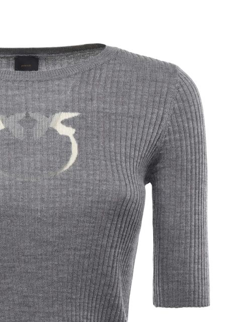 PINKO logo-embellishment T-shirt - Grey