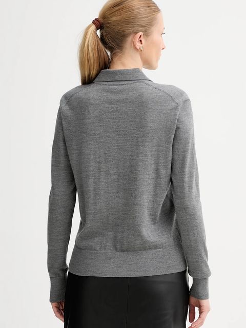 Calvin Klein sweter z dodatkiem wełny damski kolor szary lekki LV044A305G
