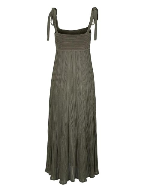 ZIMMERMANN Wanderlust tie-shoulder pleated midi dress - Green - zdjęcie produktu nr 2