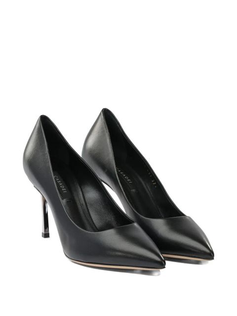 Casadei leather heeled pumps - Black