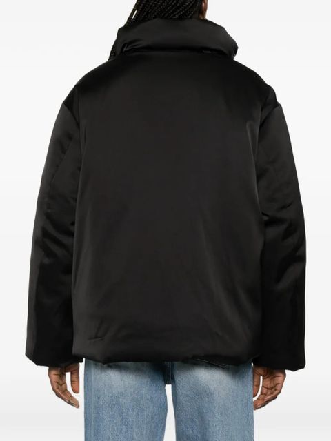 Róhe satin-effect puffer jacket - Black
