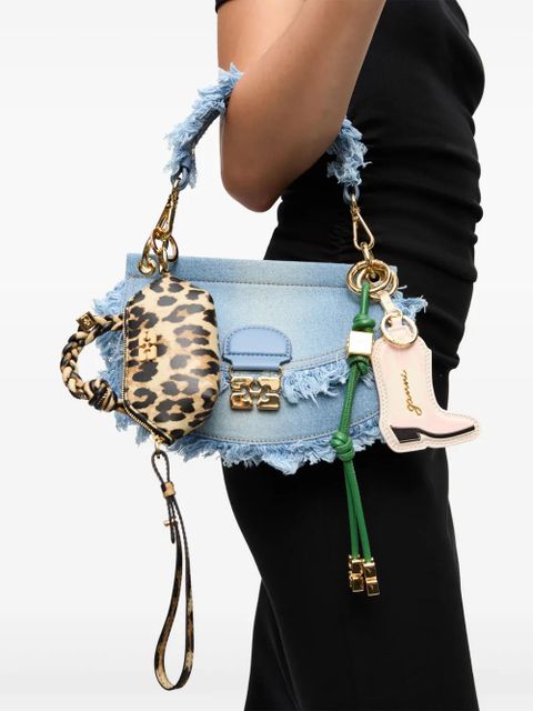 GANNI denim cross body bag - Blue