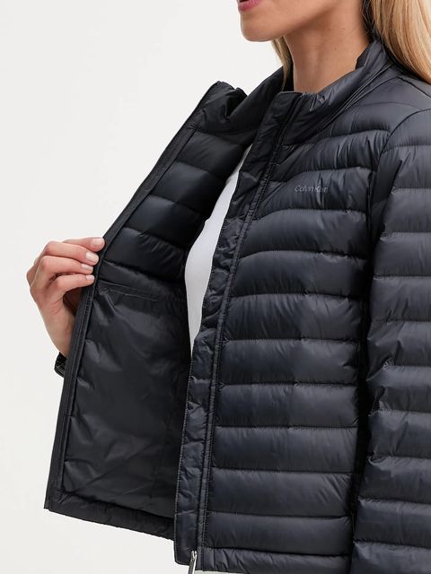 Calvin Klein kurtka puchowa kolor granatowy przejściowa LV044C513G