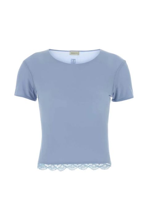 Magda Butrym lace-trim T-shirt - Blue - zdjęcie produktu nr 1