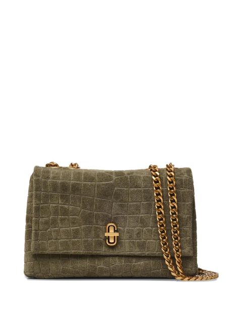 Marc Jacobs The Slim croc suede dual-chain shoulder bag - Green - zdjęcie produktu nr 1