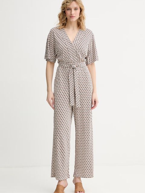 Max Mara Beachwear kombinezon palazzo damski z wiskozy EGREGE - zdjęcie produktu nr 1