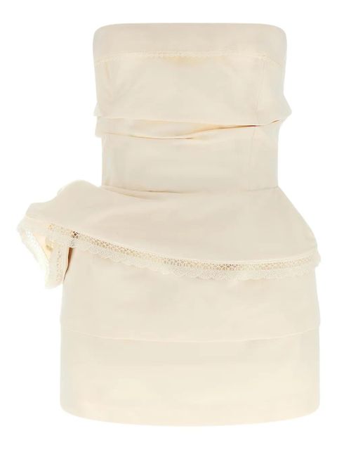 Magda Butrym lace draped flower mini dress - Neutrals - zdjęcie produktu nr 1