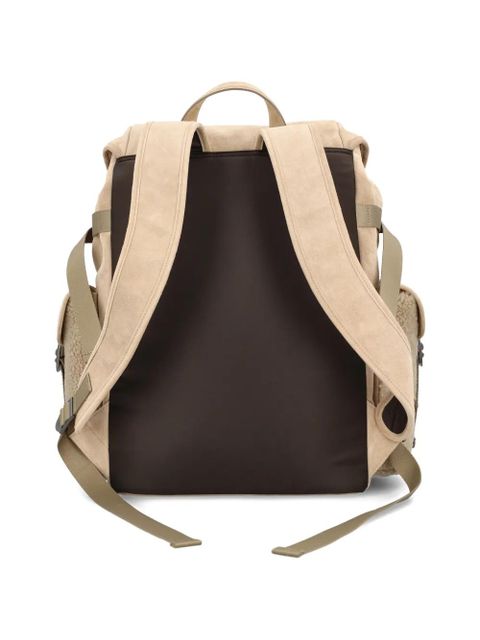 Tod's shearling trim backpack - Neutrals - zdjęcie produktu nr 2