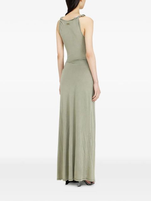 Diesel D-Estiga knot-detail maxi dress - Green