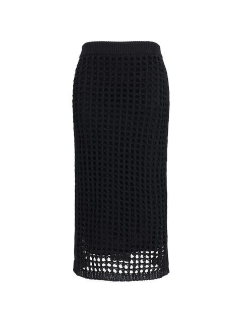Max Mara open-knit cotton skirt - Black - zdjęcie produktu nr 2