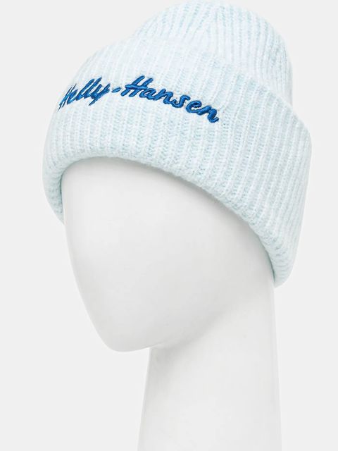 Helly Hansen czapka SOFT RIB BEANIE kolor niebieski z grubej dzianiny 67531
