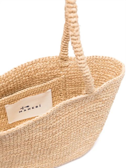 Manebi medium Panier tote bag - Neutrals