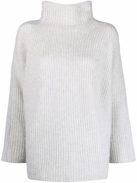 3.1 Phillip Lim high-neck ribbed-knit jumper - Grey - zdjęcie produktu nr 1