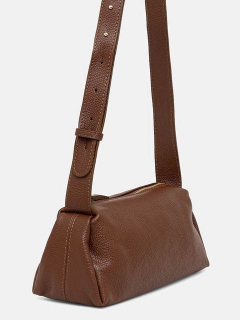 Answear.LAB torebka skórzana kolor brązowy