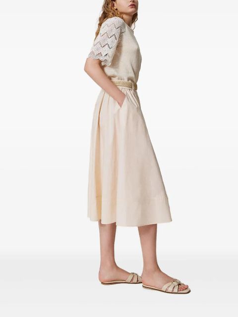 TWINSET belted midi skirt - Neutrals - zdjęcie produktu nr 2