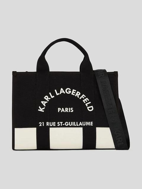 Karl Lagerfeld torebka bawełniana K/RSG kolor czarny A3W50025 - zdjęcie produktu nr 1