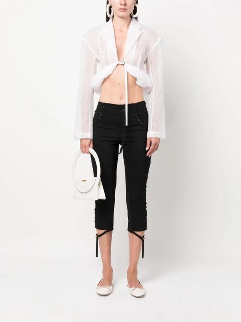 Jacquemus La Veste Dentelle cropped jacket - White - zdjęcie produktu nr 2
