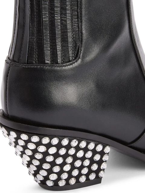 Giuseppe Zanotti Yanhira 75mm crystal-embellished ankle boots - Black