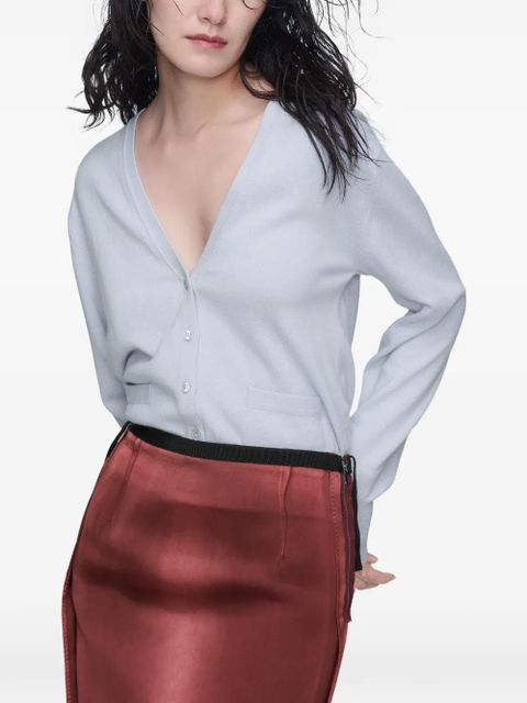 Maison Margiela wool cardigan - Blue - zdjęcie produktu nr 2