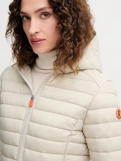 Save The Duck kurtka DAISY kolor beżowy przejściowa D33620W.GIGA01